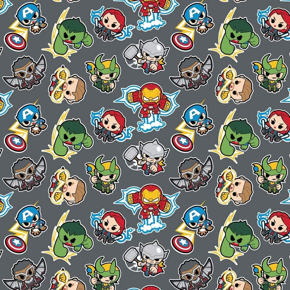 The Craft Cotton Co. Marvel-Stoff, 100 % Baumwolle, Mini-Actionhelden, – CraftsFabrics