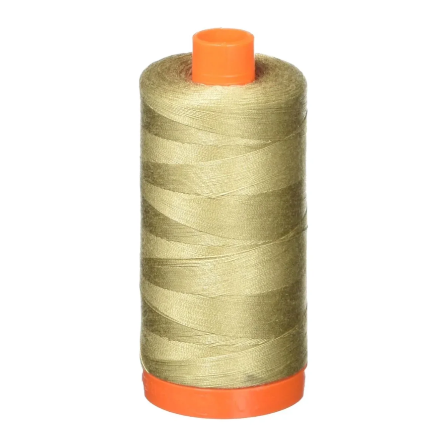 Aurifil Mako-Baumwolle, massiv, 50 WT, Leinen-Baumwolle, 1 große Spule – CraftsFabrics