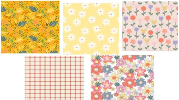 8 Pcs Quilting Fabric by The Yard,Cotton Fabric Bundles Patchwork for  Dressmaking Clothes,Fat Quarters Material for Sewing Crafting