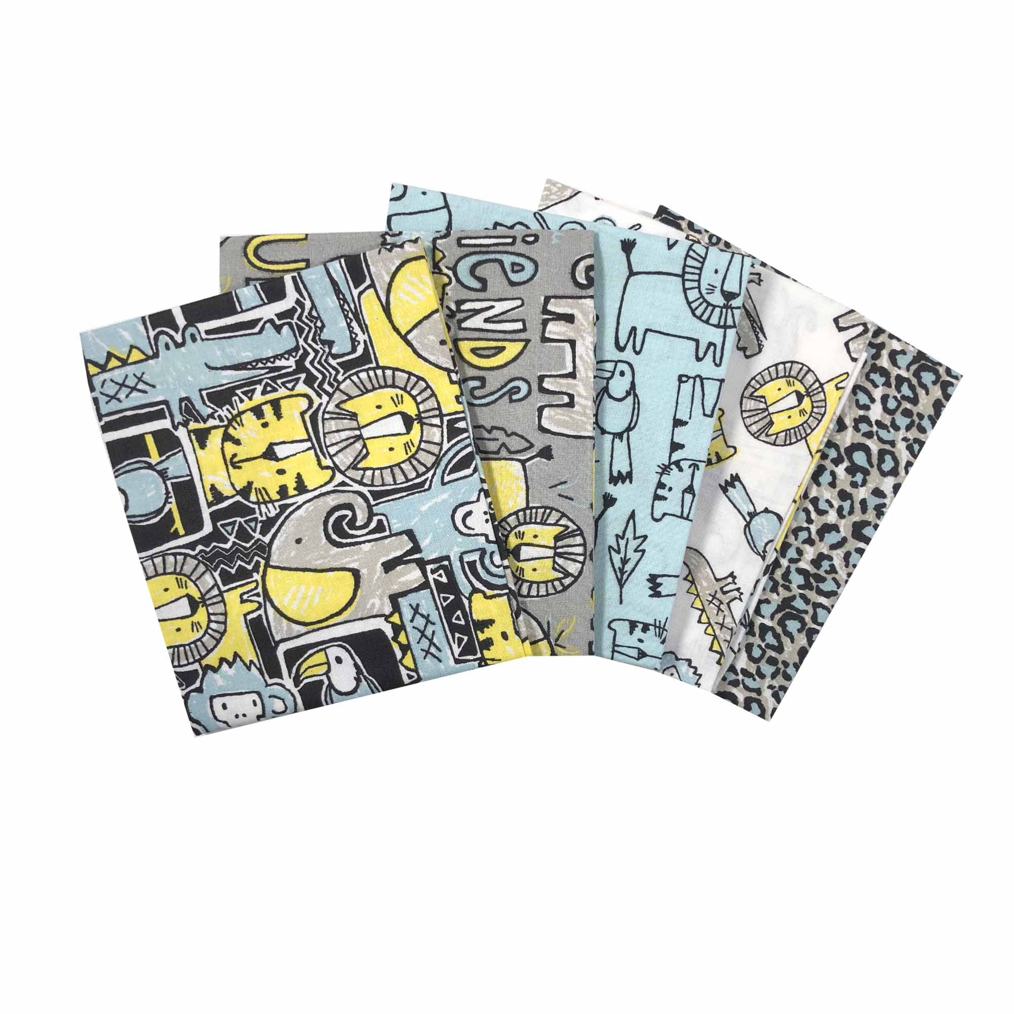 Fabric Palette Jungle Friends Fat Quarters Bundle Pack of 5 (2774-00) –  CraftsFabrics