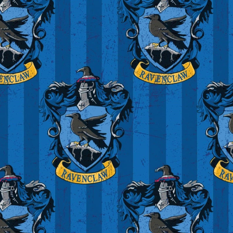 Camelot Harry Potter Raven claw House 100% Cotton Print Fabric