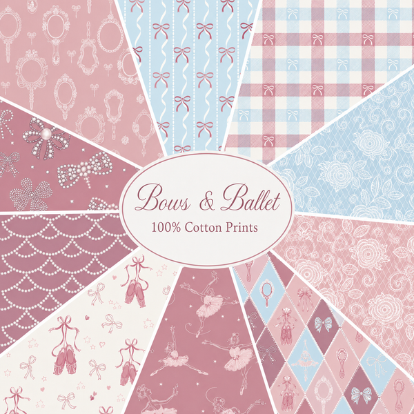 Bows and Ballet Design Fabric