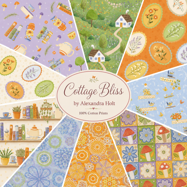 Make + Believe Cottage Bliss by Alexandra Holt 100% Cotton Fabric