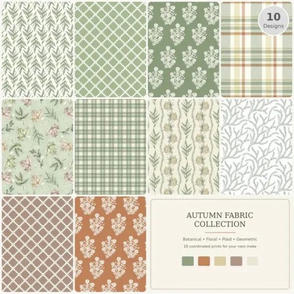 Forest Leaves Printed Fabric