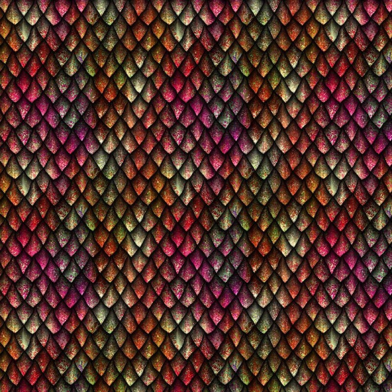 Crafty By Chatham Glyn Dragon Scales Fantasy 100% Cotton 140cm Wide Printed Digital Fabric for Quilting, Sewing, Crafts, Dressmaking