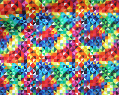 Little Johnny 100% Cotton Geometric Rainbow Digital Cotton Fabric Ideal for Sewing, Homeware, Cushion Covers, Quilting and Crafting