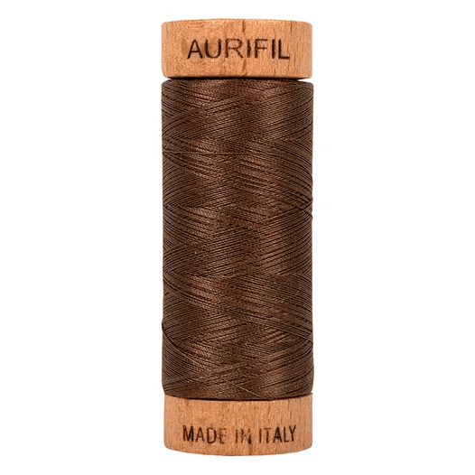 Aurifil Cotton Mako 80wt Thread 306 Yards for Sewing - Bark #1140