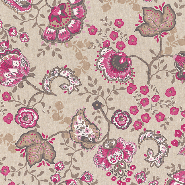 Crafty By Chatham Glyn Pretty Floral Cotton-Rich Linen-Look Fabric 80% Cotton 20% Polyester 140cm Wide Crafty Cottons For Crafting, Dressmaking, Home Décor