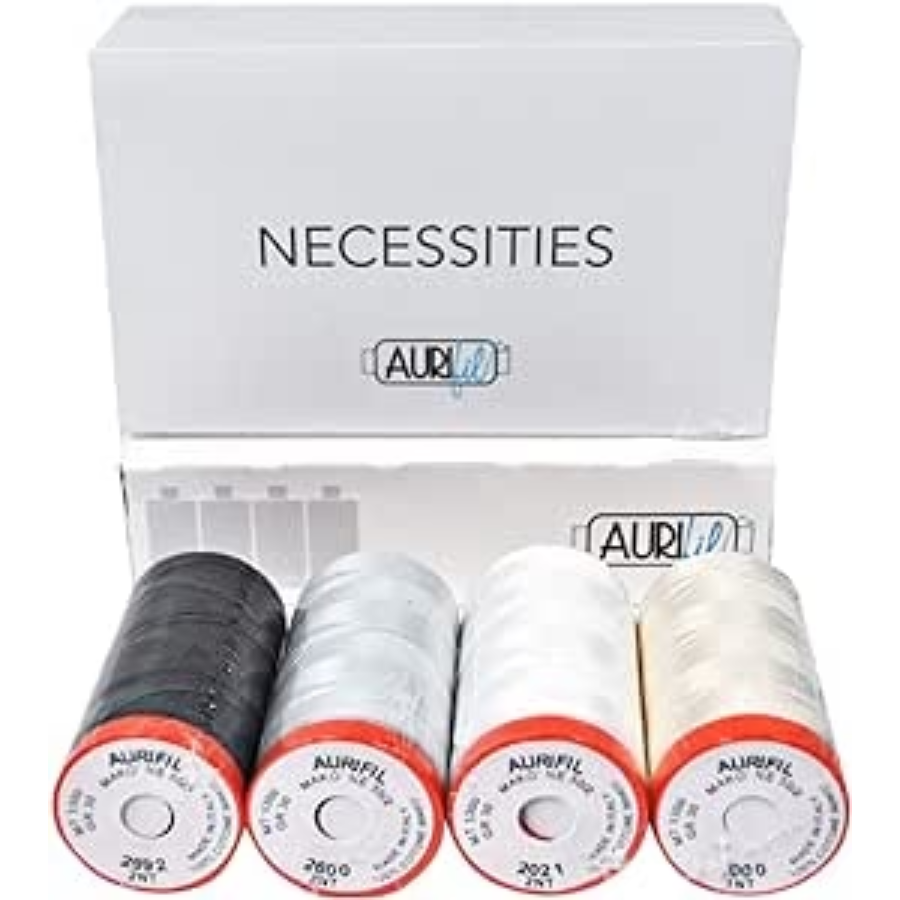 Aurifil Necessities Thread Collection - 4 spools, Assorted