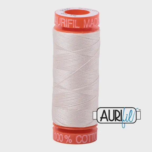 Fil Aurifil coton mako 80wt 306 yards, idéal pour la couture, le matelassage et le crochet