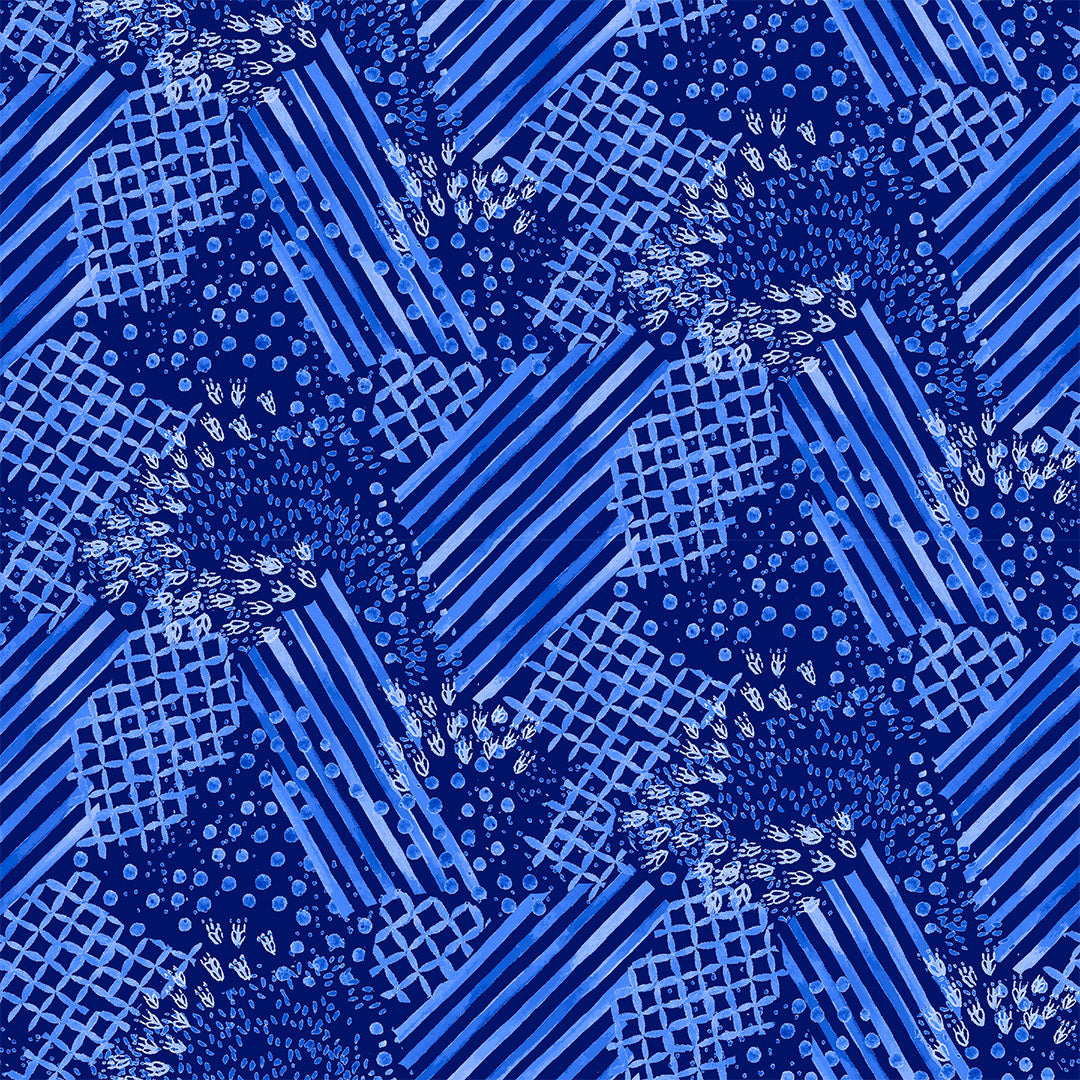 All About Blues Cotton Collection Prints Fabric