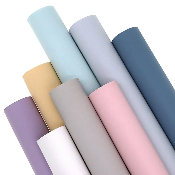 CraftsFabrics 8PCS/Set Glossy Embossed Soft Embossed Synthetic Leather Sheets