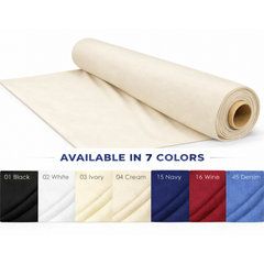 CraftsFabrics White Plain Dyed Homespun Cotton Fabric – 100% Cotton – 110cm Wide – Craft, Quilting & Dressmaking Fabric