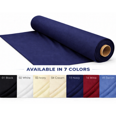 CraftsFabrics Navy Plain Dyed Homespun Cotton Fabric – 100% Cotton – 110cm Wide – Craft, Quilting & Dressmaking Fabric