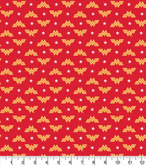 Craft Cotton Co. 100% Cotton Wonder Woman 84 Logo & Evolution Printed Fabric 110cm Wide Ideal for Crafts, displays, Dress Fabric