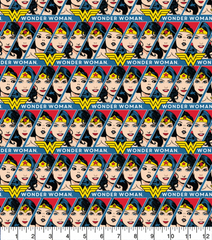 Craft Cotton Co. 100% Cotton Wonder Woman 84 Logo & Evolution Printed Fabric 110cm Wide Ideal for Crafts, displays, Dress Fabric