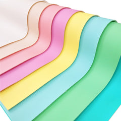 CraftsFabrics 8Pcs Soft Macaron Plain Pastel Candy 30cm Wide PU Synthetic Faux Leather Sheets for Bag Shoe Notebook DIY Patchwork Sewing