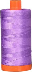 Aurifil Mako Cotton Thread Solid 50WT Cotton Single Spool 1422 yd Ideal for Machine Embroidery, Quilting and Sewing