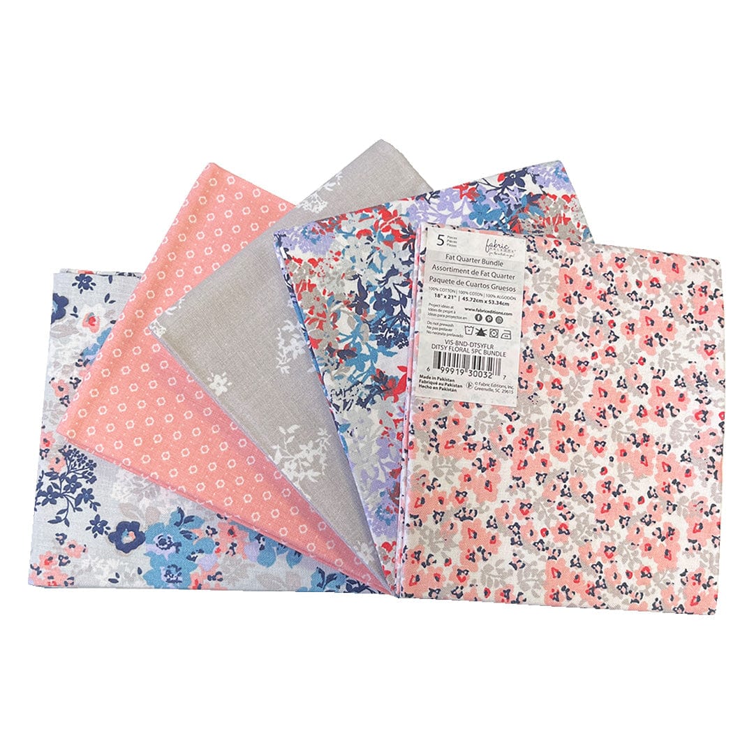 Ditsy-Floral Themed Pattern Fabric Bundle-Flower Printed Fat