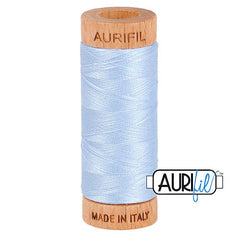 Aurifil Cotton Mako 80wt Thread 306 Yards for Sewing - Light Robins Egg #2710