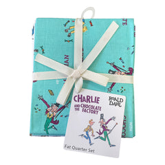 Charlie and The Chocolate Factory Roald Dahl 100% Cotton 4Pcs Fat Quarters