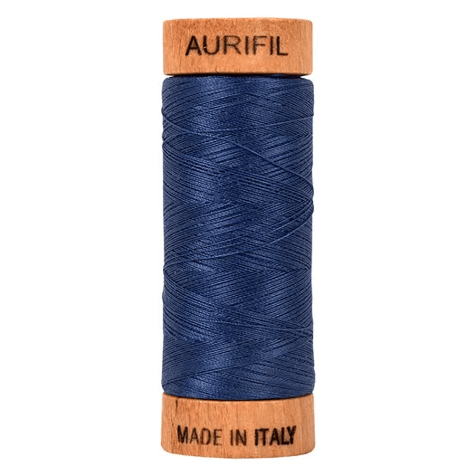 Aurifil Cotton Mako 80wt Thread 306 Yards for Sewing - Steel Blue #2775
