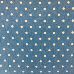 The Craft Cotton Co. 100% Printed Cotton Chambray Spot 150cm Wide Chambray & Denim Craft Fabric for Quilting, Patchwork, Sewing