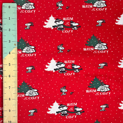 The Craft Cotton Co. Peanuts Warm & Cosy Cotton Spandex Jersey Digitally Printed Fabric for Quilting, Crafts, DIY Projects