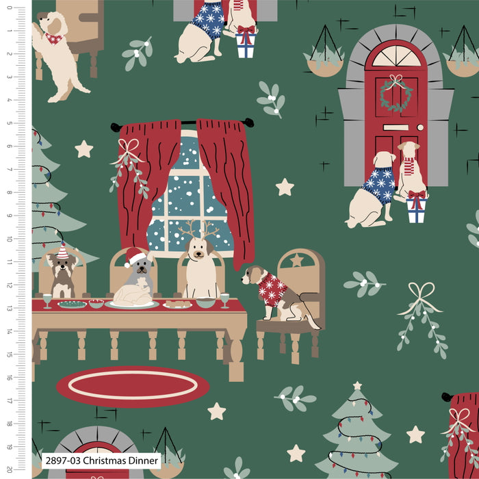 The Craft Cotton Co. Loose Fabric Freddie & Friends - Together at Christmas - Cotton Fabric