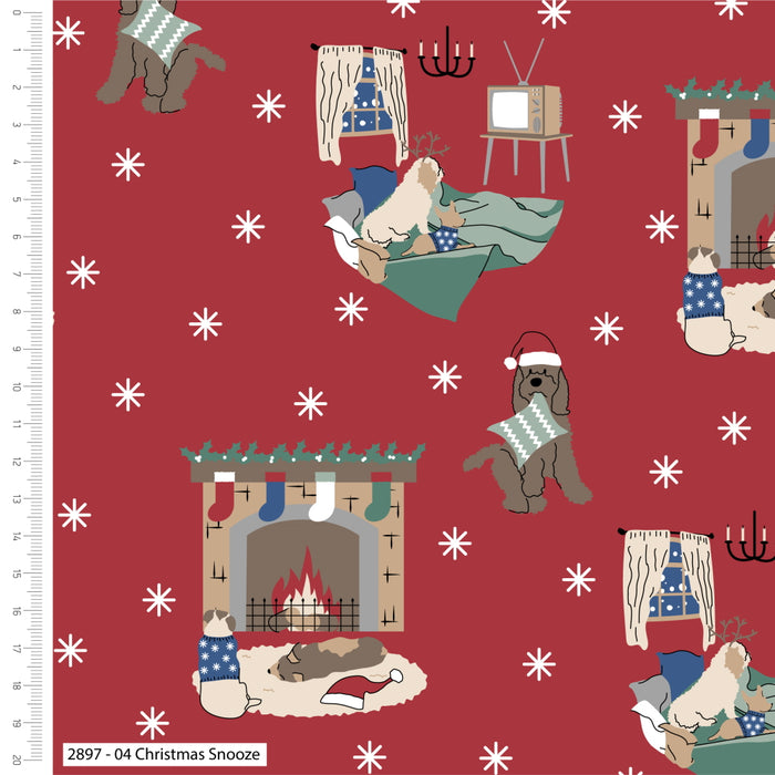 The Craft Cotton Co. Loose Fabric Freddie & Friends - Together at Christmas - Cotton Fabric