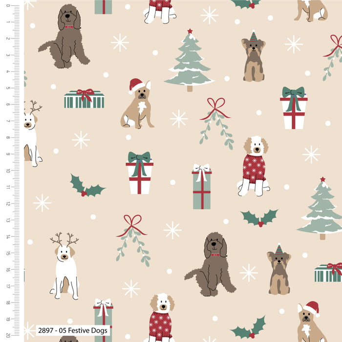 The Craft Cotton Co. Loose Fabric Freddie & Friends - Together at Christmas - Cotton Fabric