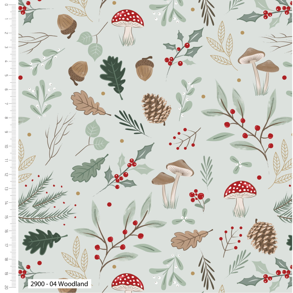 Foraging in The Forest Victoria Louise Christmas Cotton Fabric (2900)