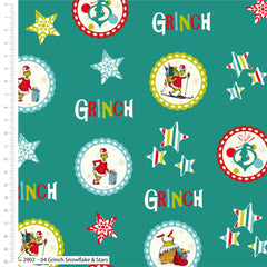 The Grinch Dr Seuss Christmas Cotton Fabric (2902)