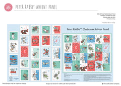 The Most Wonderful Time of The Year Peter Rabbit Christmas Advent Fabric Panel