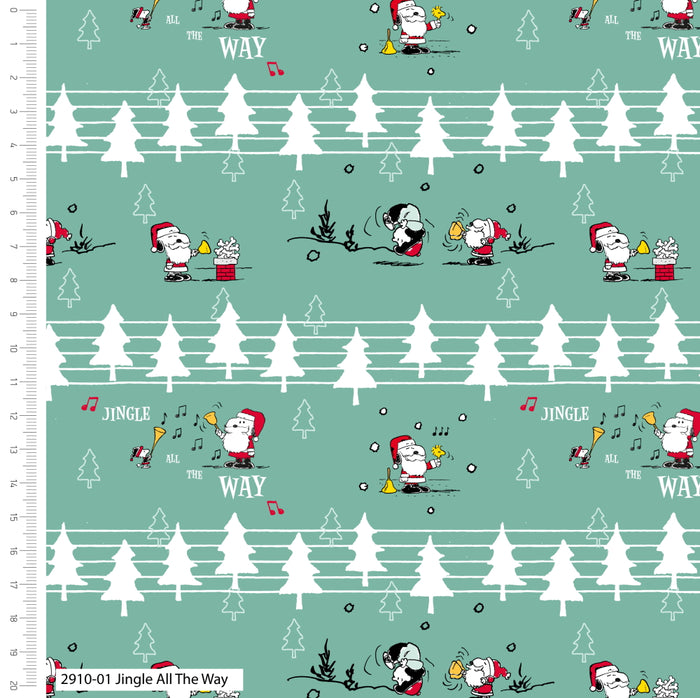 The Craft Cotton Co. Loose Fabric Peanuts Snoopy Christmas - Cotton Fabric
