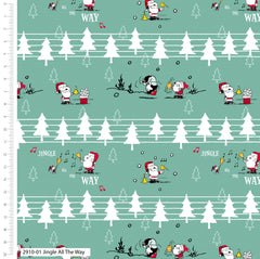 Peanuts Snoopy Christmas Cotton Fabric (2910)