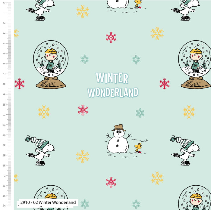 The Craft Cotton Co. Loose Fabric Peanuts Snoopy Christmas - Cotton Fabric