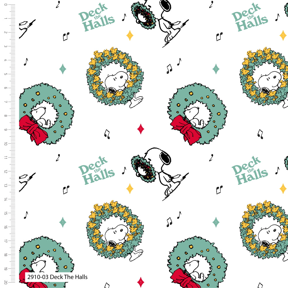 Tissu en coton de Noël Snoopy Peanuts (2910)