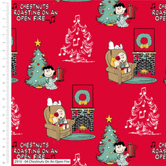 Peanuts Snoopy Christmas Cotton Fabric (2910)