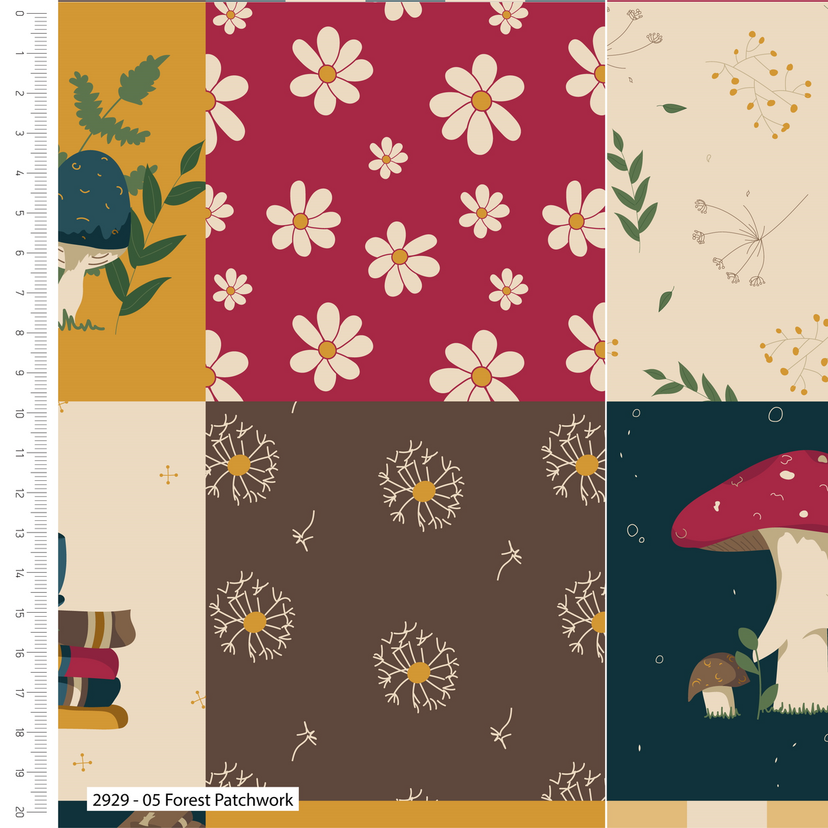 Tissu imprimé Forest Journal de The Craft Cotton Co., Kimberley Hind, 100 % coton biologique, 110 cm de large, pour le quilting, le patchwork et la couture.