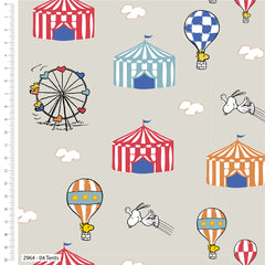 Peanuts Snoopy Circus - Cotton Fabric - Pack of 4 Bundle