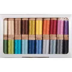 Ensemble de fils à broder Aurifil Glorious Handwork - 20 petites bobines de coton 80wt