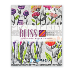 Collection de fils Aurifil Designer - Bliss par Barbara Persing 100 % coton 10 petites bobines 40 wt (192 yds/bobine) pour travaux manuels et couture