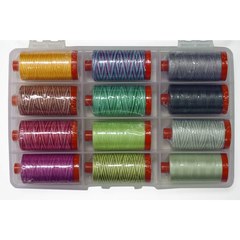 Fil Aurifil TULA Pink Premium Collection 50wt Coton 12 grandes bobines 1300 m chacune par Aurifil