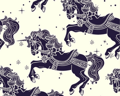 Little Johnny Carousel Horses 100% Cotton 149cm Wide Digitally Printed Cotton Fabric Ideal For Crafting, Sewing, Home Décor and Kid's Craft