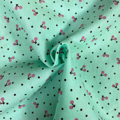 Cherry Spot 52% Cotton 48% Polyester 145cm Wide Digitally Printed Fabric for Crafting, Sewing, Patchwork, Dressmaking