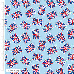 Craft Cotton Co. 100% Cotton Crown and Flag Cotton Prints 110cm Wide Cotton Print Ideal for Crafts, Displays, Table Decoration, Dressmaking