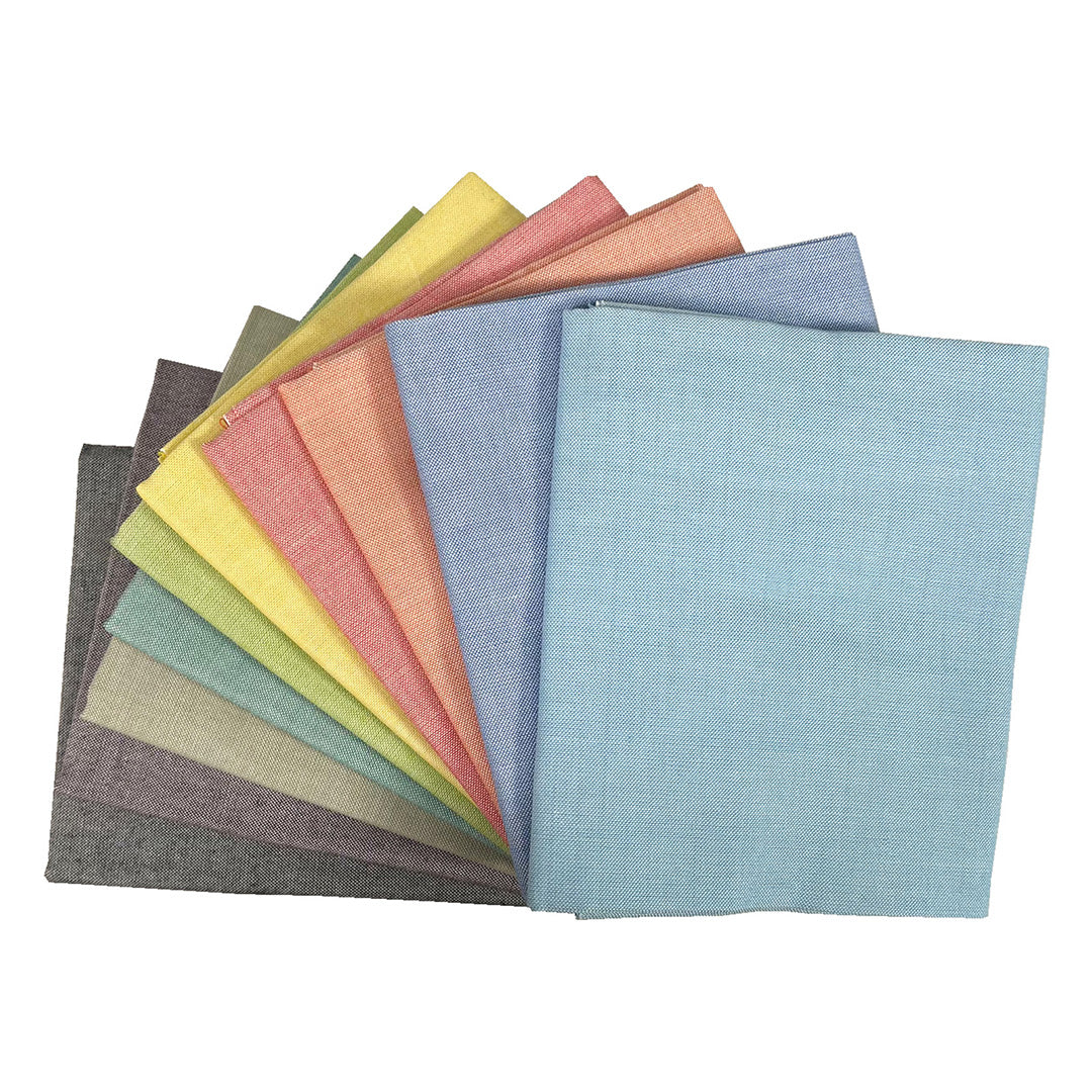 Chambray Fat Quarters Pack of 10 100% Organic Cotton (3254-00)