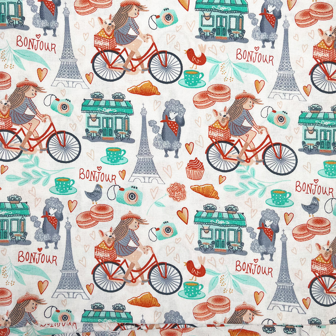 The Craft Cotton Co. Evening in Paris 100% Cotton 110cm Wide Eiffle Tower Europe Holiday Trip Cotton Prints