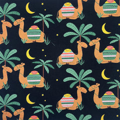 Camel Desert Animals Cotton Print Fabric (3283)